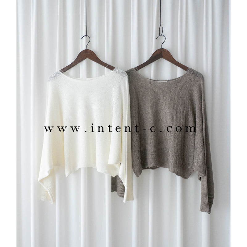 [百搭特別款⏰限時加開訂貨✨］Cape 船領披肩蝙蝠袖寬鬆薄線衫, Knit Top/TP8913