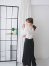 Suede Shine 後背蝴蝶光澤絨面橡筋手袖, Blouse/ TP8923 (midnight blue sold out)