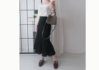 Suede Shine 後背蝴蝶光澤絨面橡筋手袖, Blouse/ TP8923 (midnight blue sold out)