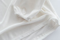 Suede Shine 後背蝴蝶光澤絨面橡筋手袖, Blouse/ TP8923 (midnight blue sold out)