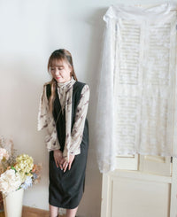 Shadow 影子印花絲巾領口, Blouse/ BU8981