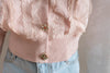 Marble Button 彈性蕾絲領口精緻鈕扣外套或上衣, Top or Blouse/ TP8943 (white sold out)