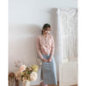 Marble Button 彈性蕾絲領口精緻鈕扣外套或上衣, Top or Blouse/ TP8943 (white sold out)