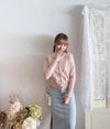 Marble Button 彈性蕾絲領口精緻鈕扣外套或上衣, Top or Blouse/ TP8943 (white sold out)