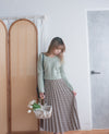 Garden Floral 優雅印花挺身百褶裙, Skirt/ SK8763 (活力焦糖花 )