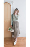 Garden Floral 優雅印花挺身百褶裙, Skirt/ SK8763 (活力焦糖花 )