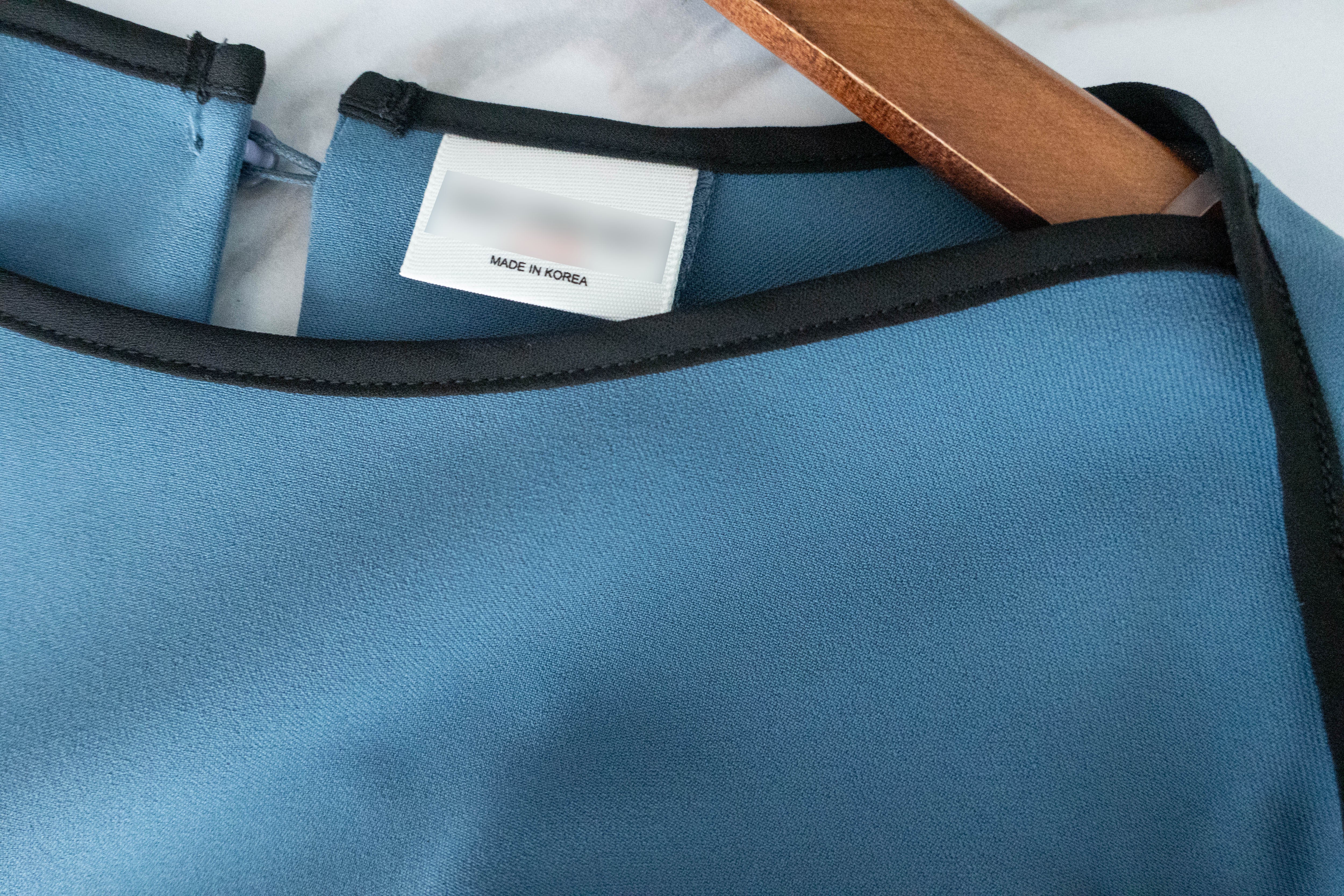 Border Collar 船領口邊線裝飾雪紡上衣, Blouse/ BU8982 (Blue sold out)