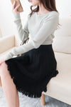 Knit Braid 全彈性扭麻花流蘇冷針裙, Skirt/ SK8768 (Ivory soldout)