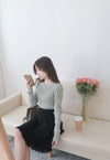 Knit Braid 全彈性扭麻花流蘇冷針裙, Skirt/ SK8768 (Ivory soldout)