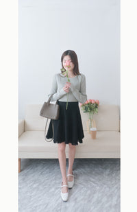 Knit Braid 全彈性扭麻花流蘇冷針裙, Skirt/ SK8768 (Ivory soldout)