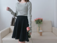 Knit Braid 全彈性扭麻花流蘇冷針裙, Skirt/ SK8768 (Ivory soldout)