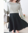 Knit Braid 全彈性扭麻花流蘇冷針裙, Skirt/ SK8768 (Ivory soldout)