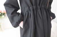 Square Neck 方領束腰後蝴蝶口袋篷篷傘形連身裙, Dress/ DS9396 (white sold out)