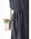 Square Neck 方領束腰後蝴蝶口袋篷篷傘形連身裙, Dress/ DS9396 (white sold out)