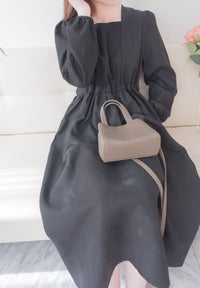 Square Neck 方領束腰後蝴蝶口袋篷篷傘形連身裙, Dress/ DS9396 (white sold out)