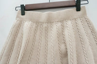 Knit Braid 全彈性扭麻花流蘇冷針裙, Skirt/ SK8768 (Ivory soldout)