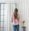 Wonderland 絨面皺褶方領輕優雅上衣, Blouse/ BU8987 (pink sold out)