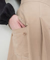 Beige 車線裝飾鈕扣大口袋挺身傘裙, Skirt/ SK8779