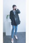 (方便啪鈕)  Trench 中長知性可褶中袖修腰風衣, Jacket/ JK8119