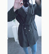 (方便啪鈕)  Trench 中長知性可褶中袖修腰風衣, Jacket/ JK8119