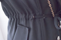 (方便啪鈕)  Trench 中長知性可褶中袖修腰風衣, Jacket/ JK8119