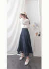 Geometry 浪漫幾何通花層次傘形長裙, Skirt/ SK8776 （navy sold out)
