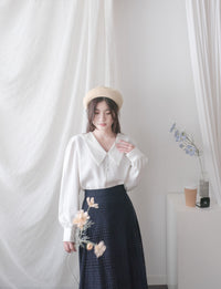 Geometry 浪漫幾何通花層次傘形長裙, Skirt/ SK8776 （navy sold out)