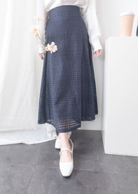 Geometry 浪漫幾何通花層次傘形長裙, Skirt/ SK8776 （navy sold out)