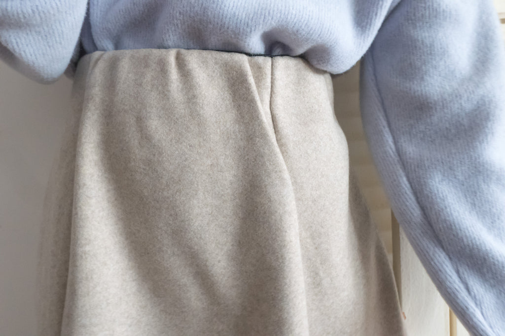 Flair 全彈性厚棉車線傘形半身裙, Skirt/ SK8767