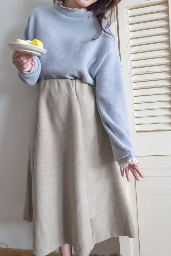 Flair 全彈性厚棉車線傘形半身裙, Skirt/ SK8767