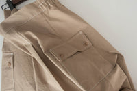 Beige 車線裝飾鈕扣大口袋挺身傘裙, Skirt/ SK8779