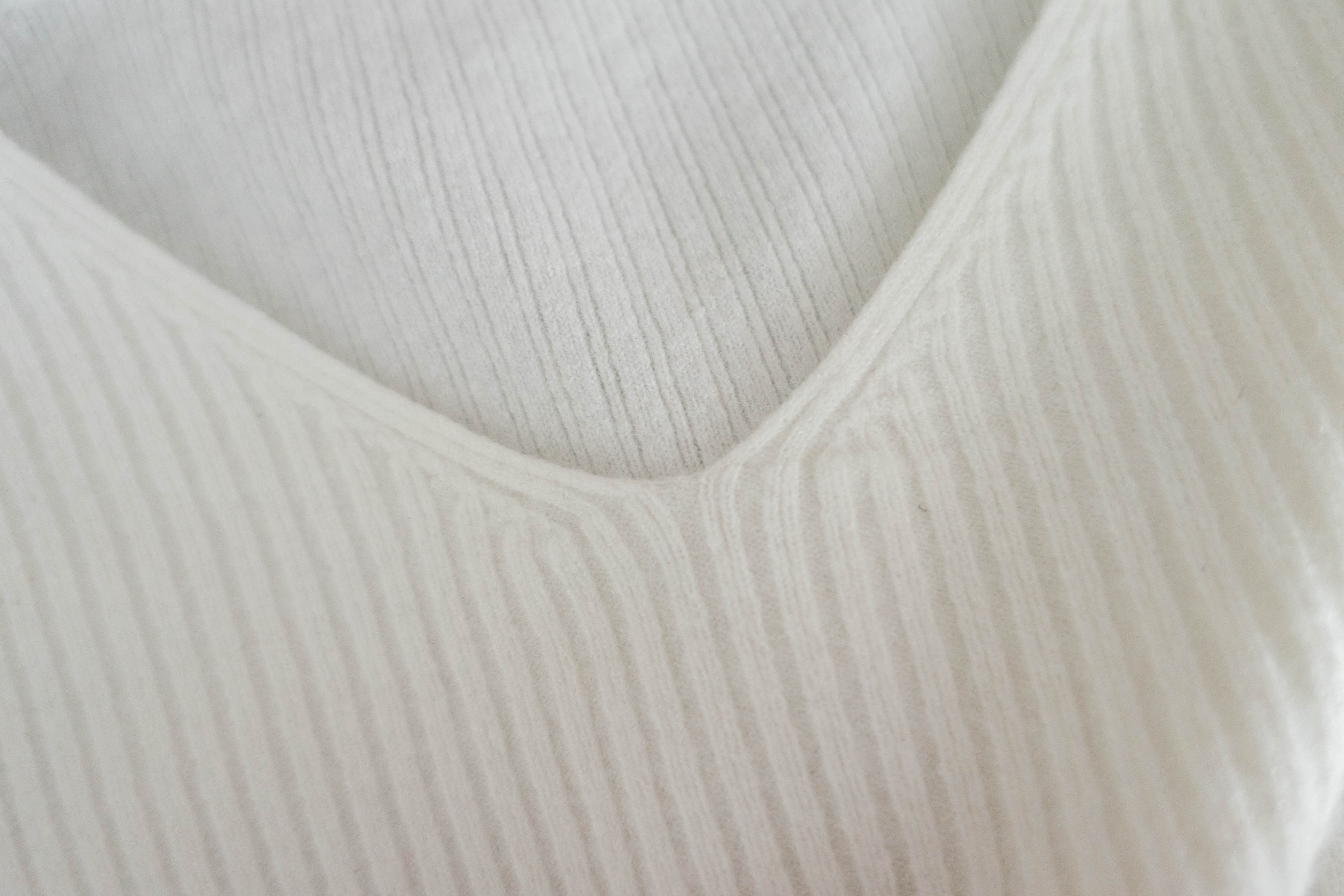 V Neck 織紋V領口暗直紋舒適針織, Knit/ TP8920