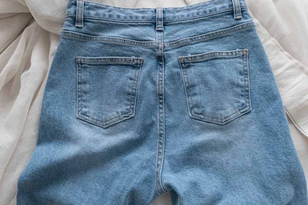 《 顯長腿超高腰款 》高腰微彈顯長腿喇叭牛仔褲, Jeans/ PT8405 (pre-order m)