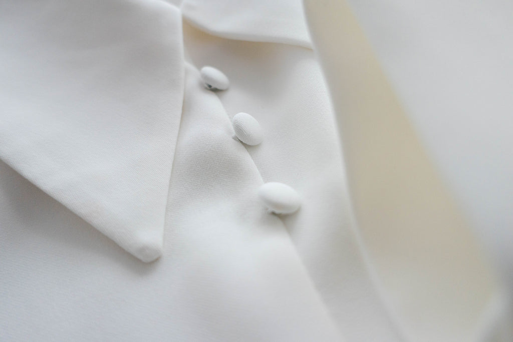 Chiffon Collar 可拆內層V形鈕扣領口雪紡上衣, Blouse/ BU8988
