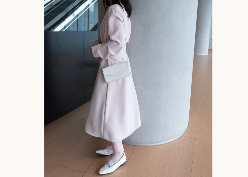 Pink Sparkling 氣泡酒粉色修腰顯瘦連身裙, Dress/ DS9406