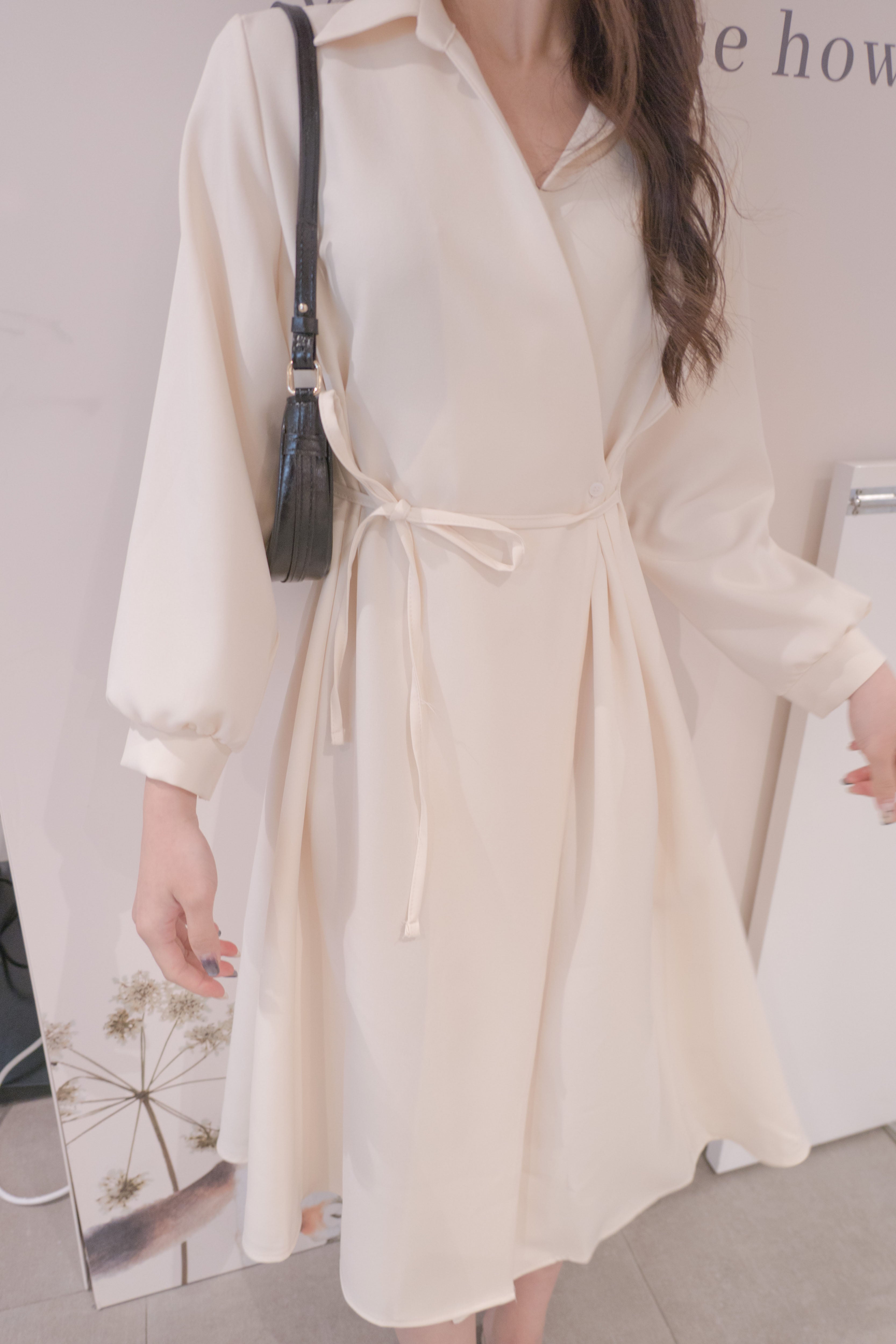 Sophie 疊式穿著修腰顯腰身連身裙, Dress/ DS9412 (white/ mint soldout)