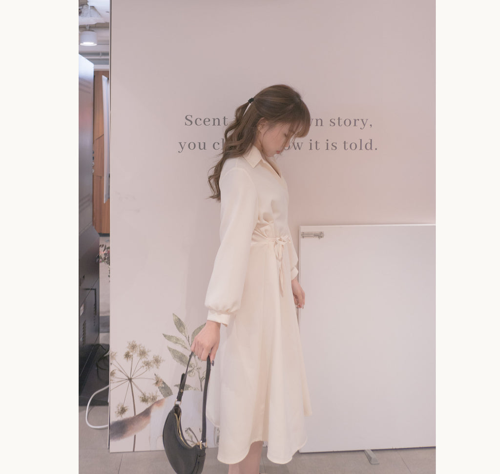 Sophie 疊式穿著修腰顯腰身連身裙, Dress/ DS9412 (white/ mint soldout)