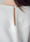 Chiffon 三色領口車褶雪紡上衣, Blouse/ BU8995