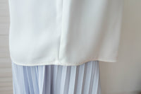 Chiffon 三色領口車褶雪紡上衣, Blouse/ BU8995