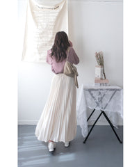 Chiffon 三色領口車褶雪紡上衣, Blouse/ BU8995