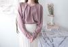 Chiffon 三色領口車褶雪紡上衣, Blouse/ BU8995