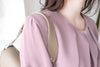 Chiffon 三色領口車褶雪紡上衣, Blouse/ BU8995