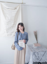 Chiffon 三色領口車褶雪紡上衣, Blouse/ BU8995