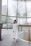 ( 精緻通花 ) 輕盈白色繡通花側蝴蝶連身裙, Dress/ DS9443