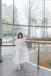 ( 精緻通花 ) 輕盈白色繡通花側蝴蝶連身裙, Dress/ DS9443