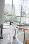 ( 精緻通花 ) 輕盈白色繡通花側蝴蝶連身裙, Dress/ DS9443