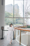 ( 精緻通花 ) 輕盈白色繡通花側蝴蝶連身裙, Dress/ DS9443