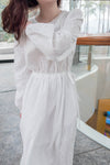 ( 精緻通花 ) 輕盈白色繡通花側蝴蝶連身裙, Dress/ DS9443