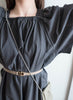 (有口袋/貼膚方領) 橡筋方領口傘袖口袋連身裙, Dress/ DS9467