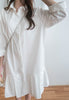 White 白色直身百褶裙擺恤衫連身裙, Dress/ DS9478